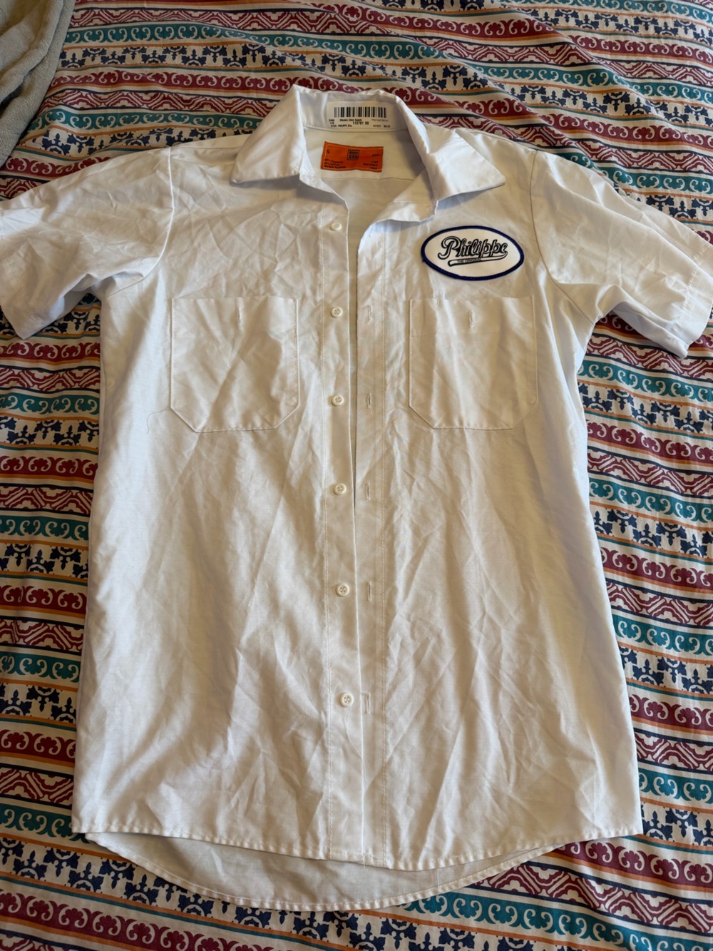 Vintage Phillipes French Dip Los Angeles White ShortSleeve ButtonDown Work Shirt